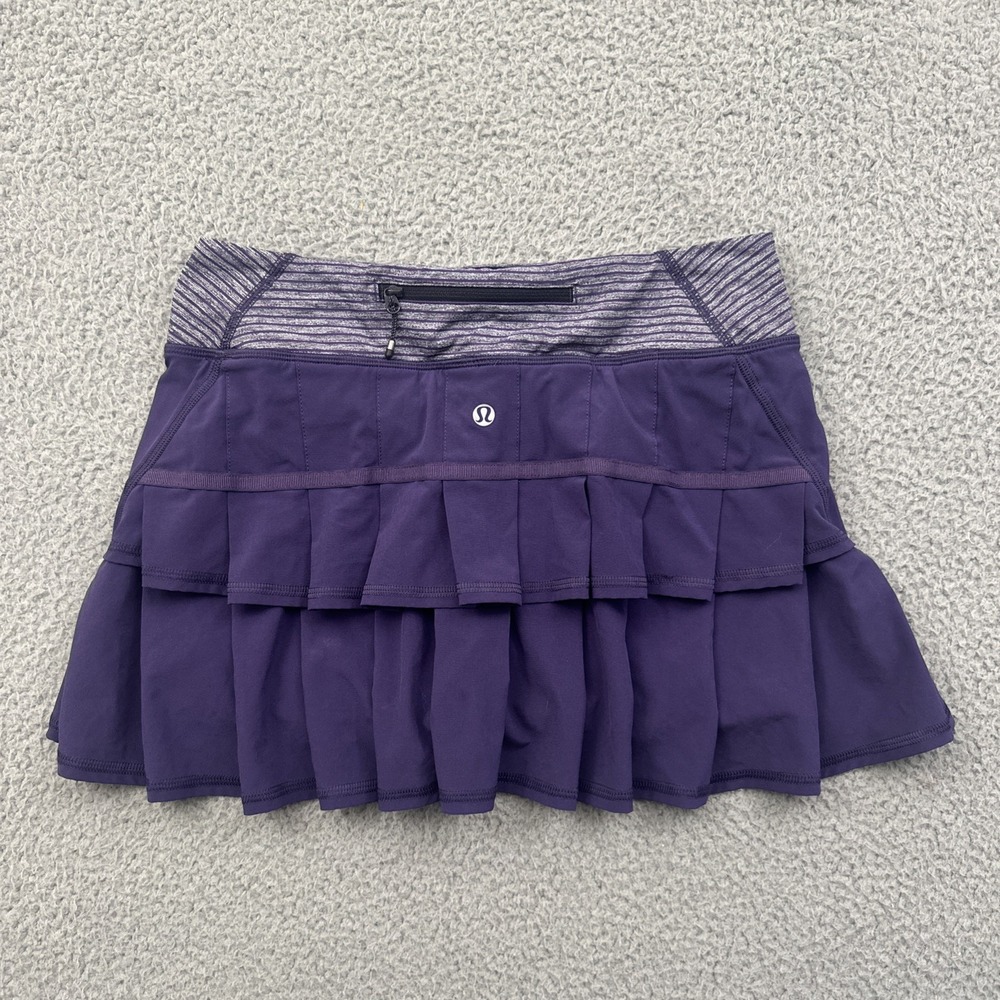 Lululemon Run Pace Setter Skirt Skort Going Grape Purple Athletic Tennis Women 4